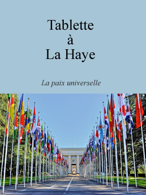 Tablette à La Haye (Abdu'l-Bahá)